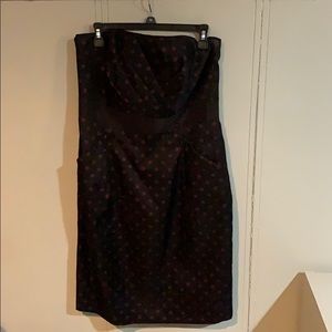 Black strapless dress